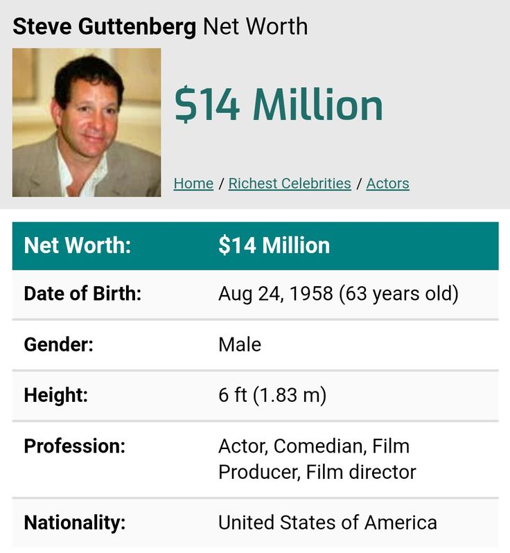 steve guttenberg net worth